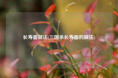 长寿面做法(三国杀长寿面的做法)